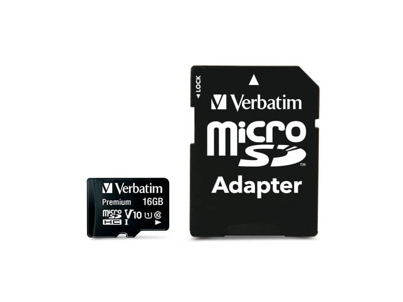 Flash memory card Verbatim micro sdhc - classe 10 con adattatore 16 GB 44082