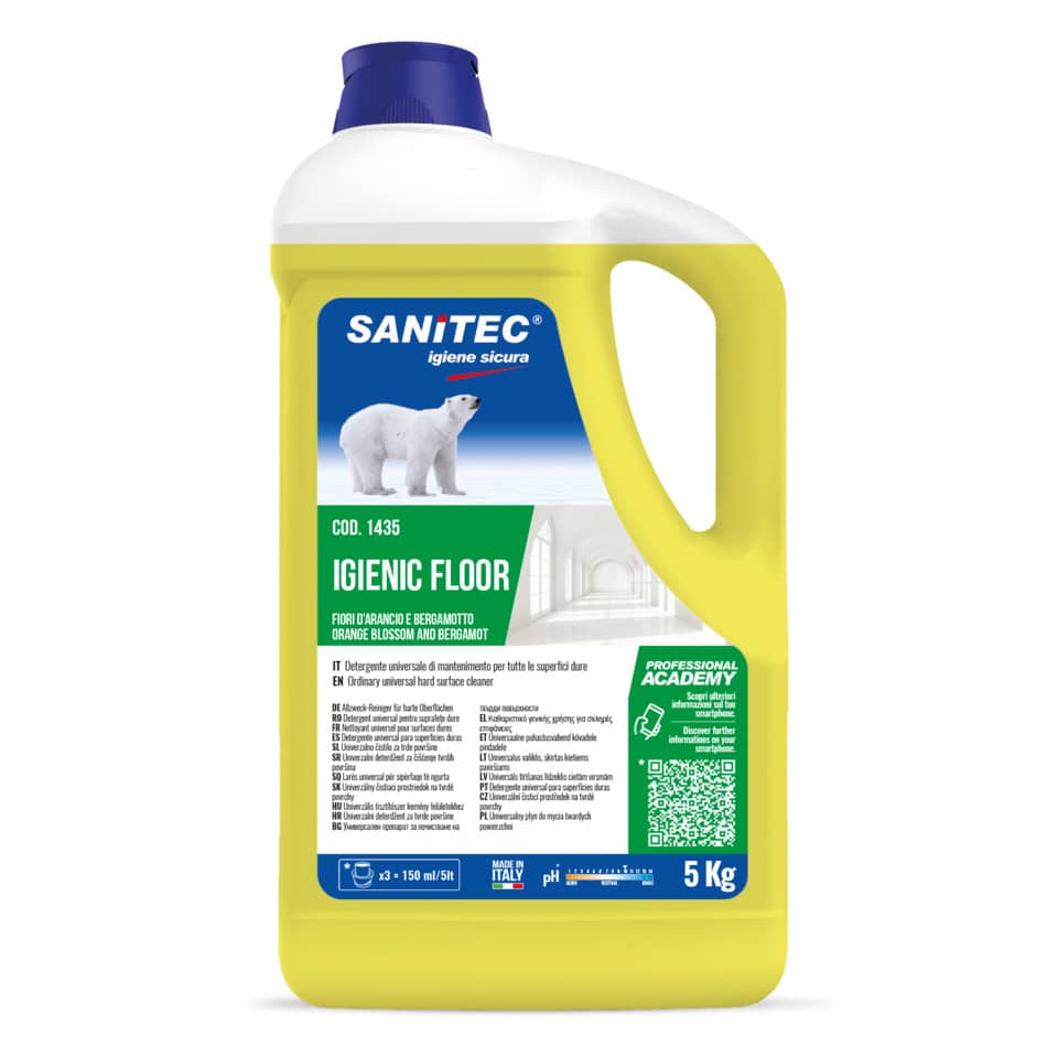 Detergente concentrato per pavimenti Sanitec Igenic Floor Fiori d'arancio & Bergamotto - 5 L - 1435