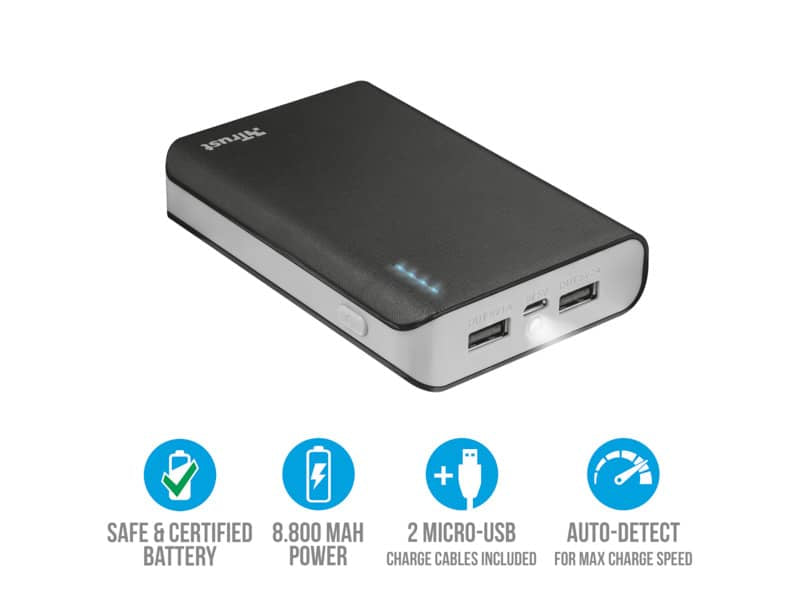 Caricatore portatile Powerbank 8800 Trust Primo nero 21227