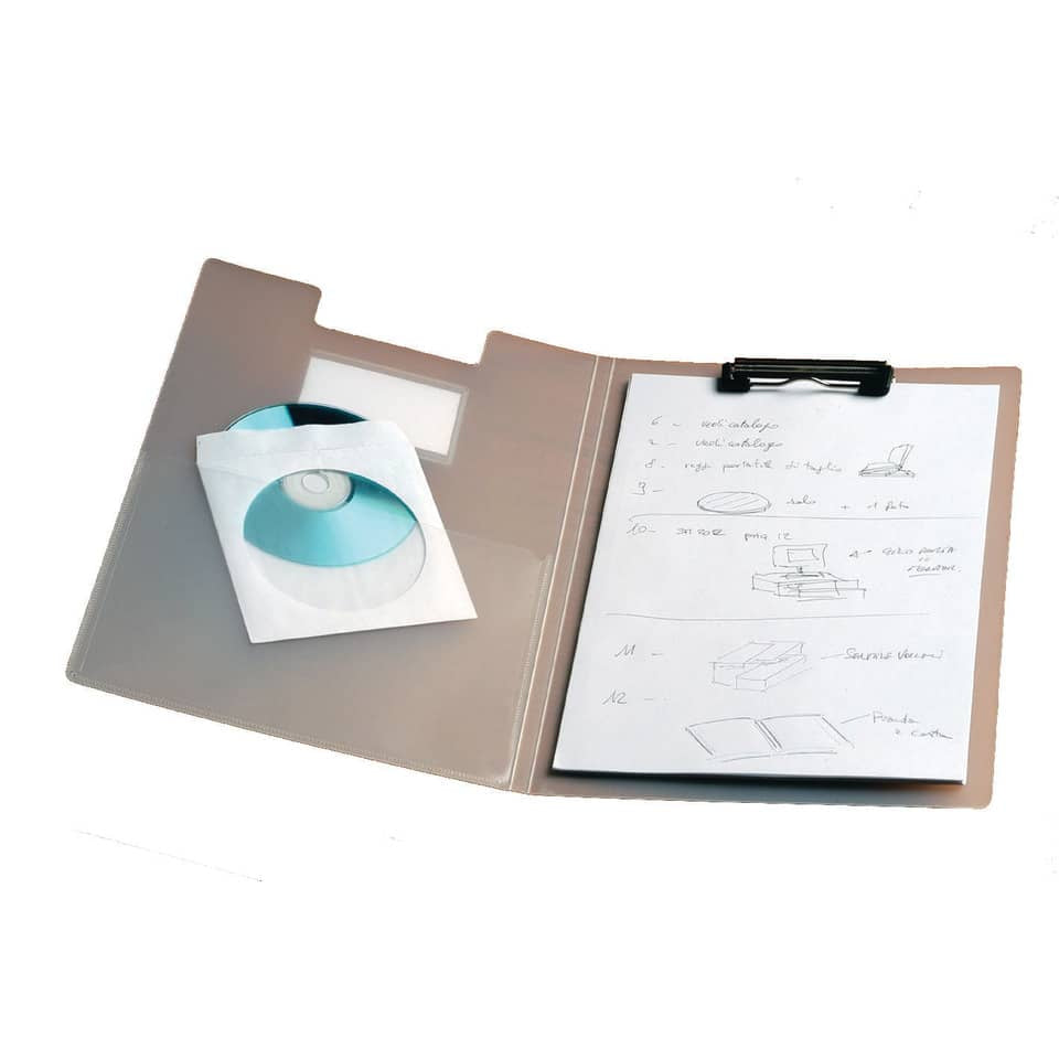 Portablocco TECNOSTYL A4 in PPL 24x1x33 cm con mollettone fermafogli CB002