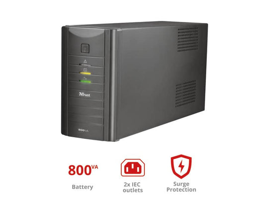 Gruppo di continuità da 800 VA UPS Trust Oxxtron nero 17938