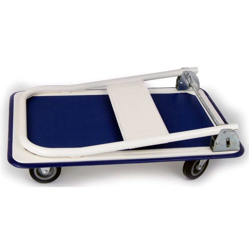 Carrello portapacchi Serena Group in lamiera rinforzata bianco/blu 74x48x83 cm portata 150 kg - - PZS150