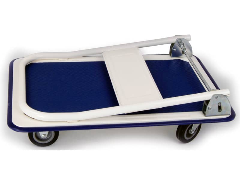 Carrello portapacchi Serena Group in lamiera rinforzata bianco/blu 74x48x83 cm portata 150 kg - - PZS150