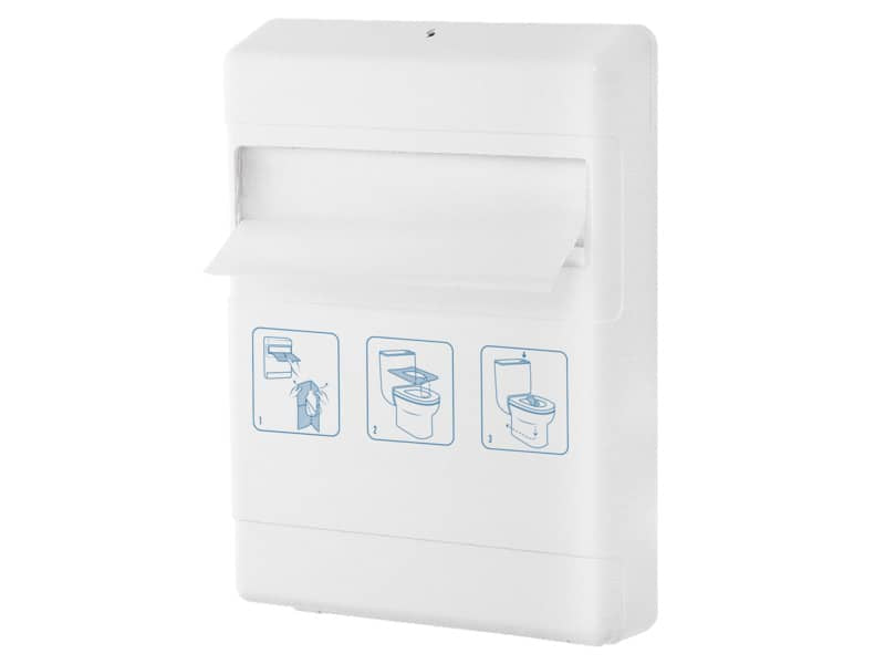Distributore veline copri WC QTS in ABS con capacità 200 veline bianco IN-4039/WS