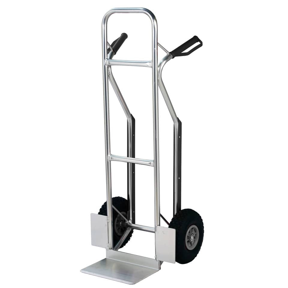 Carrello in alluminio Serena Group con doppio manico 48 x 49 x h. 116 cm grigio portata 180 kg - HT2106A