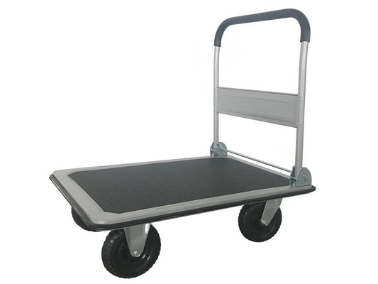 Carrello piattaforma Serena Group grigio nero 91x61x93 cm - portata 350 kg - ruote grandi - PZS350