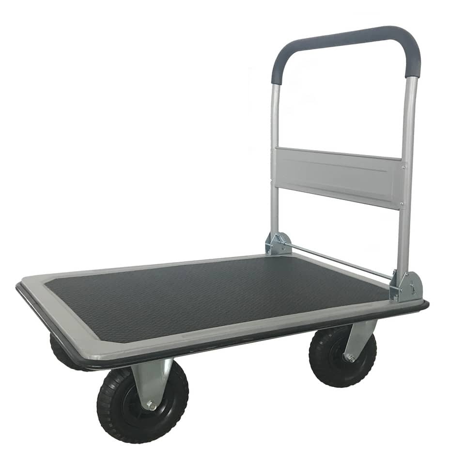 Carrello piattaforma Serena Group grigio nero 91x61x93 cm - portata 350 kg - ruote grandi - PZS350