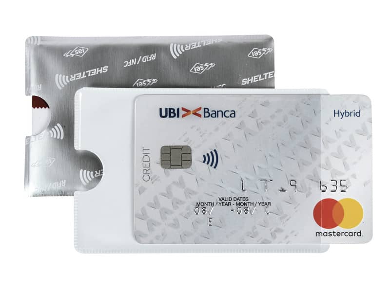 Porta credit card Sei Rota Shelter-S 1 foglietti allum/trasparente 486202