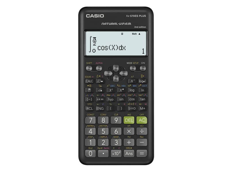 Calcolatrice scientifica Casio FX-570ES PLUS con 417 funzioni. Ammessa alla Maturità - FX-570ESPLUS-2WETV