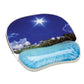 Tappetino mouse e poggiapolsi FELLOWES Photo Gel™ spiaggia tropicale multicolore 3,2x20,2x23 cm - 9202601
