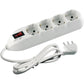 Multipresa Poker appendibile bticino con 1 spina 16 A e 4 prese pluristandard 10/16A e schuko bianco - 3680DBF