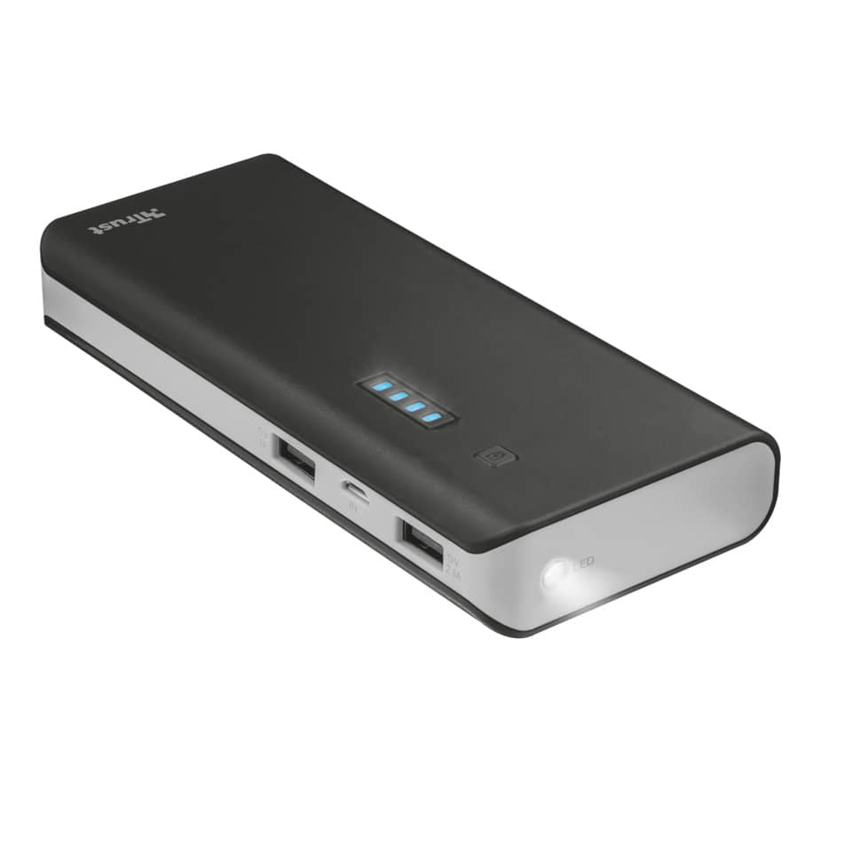 Caricabatterie portatile Powerbank 10000 Trust Primo nero 21149