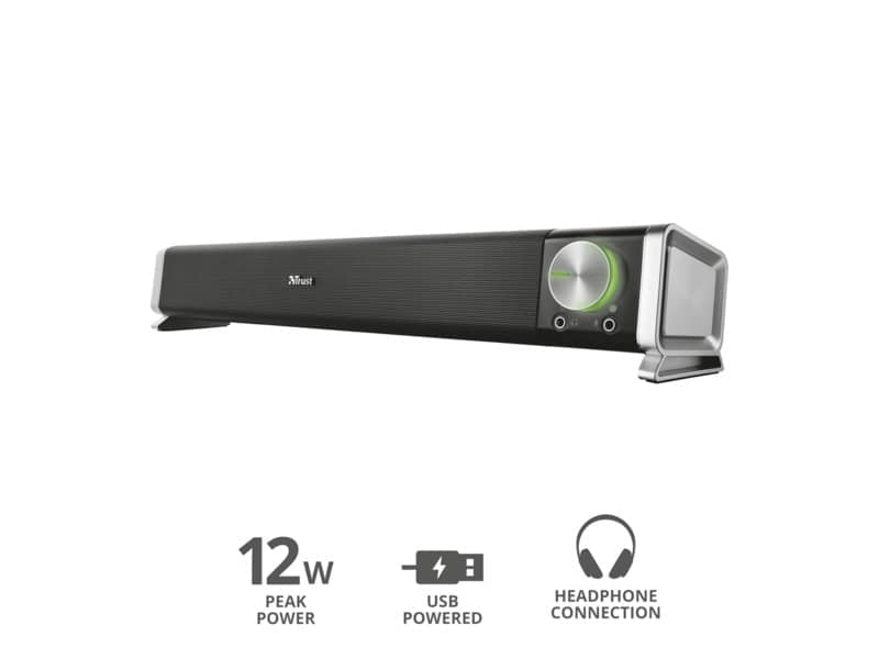 Altoparlante Sound Bar per PC e TV Trust Asto Sound USB 12 W nero 21046