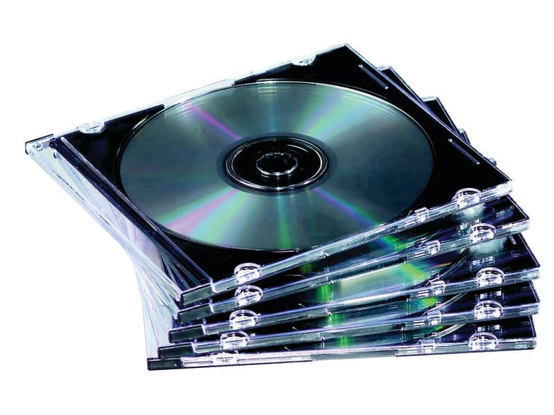 Porta CD e DVD FELLOWES base trasparente jewel case slim conf. 10 pezzi - 9833801