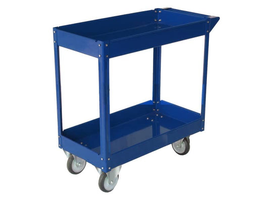 Carrello in acciaio Serena Group a 2 ripiani blu 84x41x82 cm - portata 100 kg TC4102