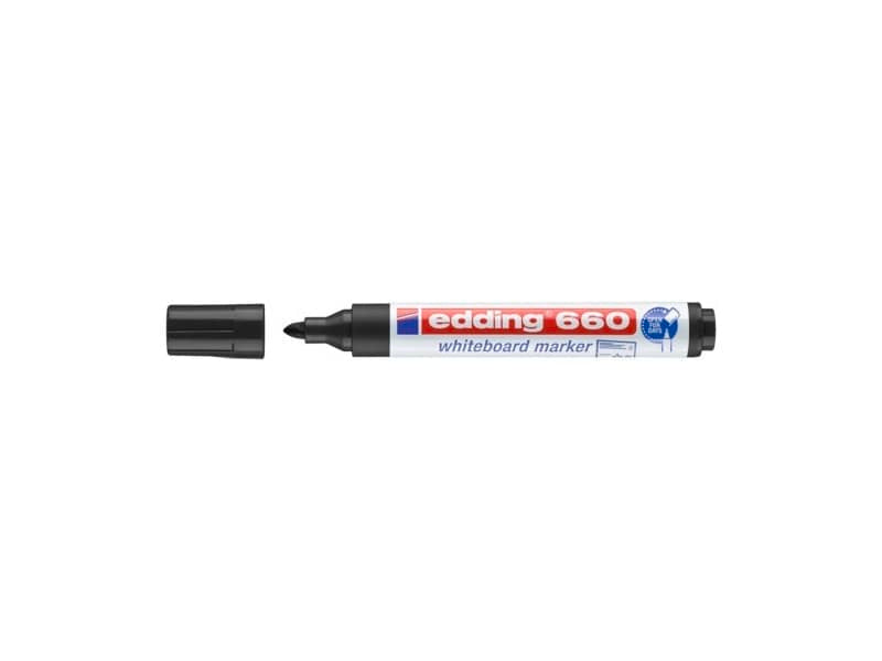 Marcatore per lavagne bianche edding 660 punta conica 1,5-3 mm nero 4-660001