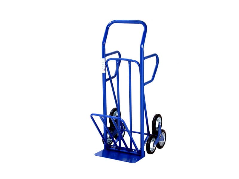 Carrello in acciaio Serena Group 55 x 52-80 x h. 140 cm blu portata 150 kg - manico singolo - HT4028