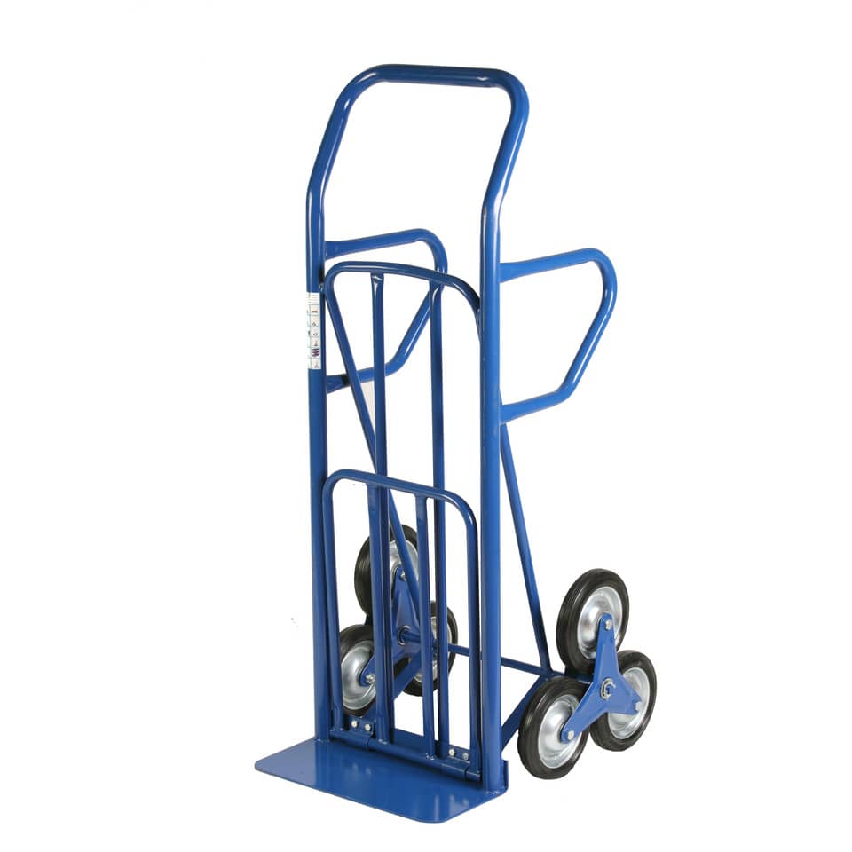 Carrello in acciaio Serena Group 55 x 52-80 x h. 140 cm blu portata 150 kg - manico singolo - HT4028