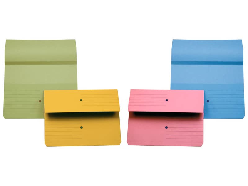 Cartelline con tasca 4Mat A4 in carta woodstock 225 g/m² dorso 3 cm rosa conf. da 10 pezzi - 3240 03