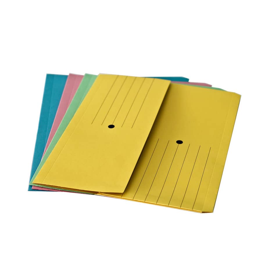 Cartelline con tasca 4Mat A4 in carta woodstock 225 g/m² dorso 3 cm rosa conf. da 10 pezzi - 3240 03