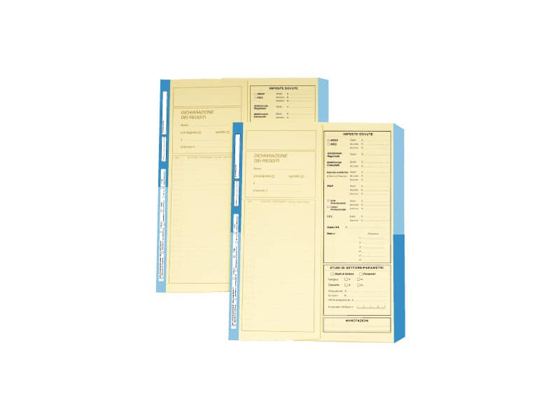 Cartelline a 2 lembi 4Pro dichiarazione dei redditi A4 cellulosa 225 g/m² dorso 2 cm bluconf. da 50 pezzi - 4175 01
