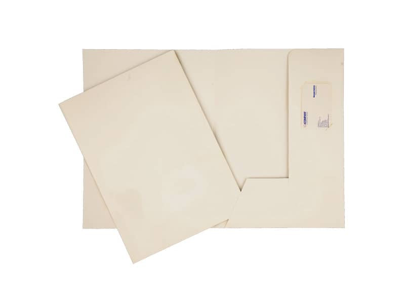 Cartelline a 2 lembi 4Mat A4 in bindakote 250 g/m² con alloggio biglietti da visita  cf. da 10 pz - 3740