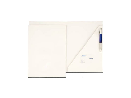 Cartelline a 2 lembi 4Mat A4 bindakote bindakote 250 g/m² c/alloggio biglietti visita e penna cf. 10 pz - 3745