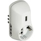 Adattatore B3 bticino con 1 spina 10A, 1 presa USB, 2 prese 10A e 1 presa tedesca bianco - S3613DU