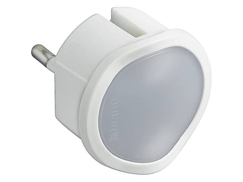 Adattatore spina 10A bticino con luce emergenza dimmerabile bianco S3625DL