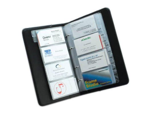 Ricambi per portabiglietti da visita ad anelli TECNOSTYL da 76 tasche in 19 pagine 24x12 cm trasparente - NCB01