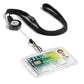 Chiocciole portabadge YO-YO Durable rotonde in plastica con cordoncino nero 822301