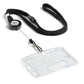 Chiocciole portabadge YO-YO Durable rotonde in plastica con cordoncino nero 822301