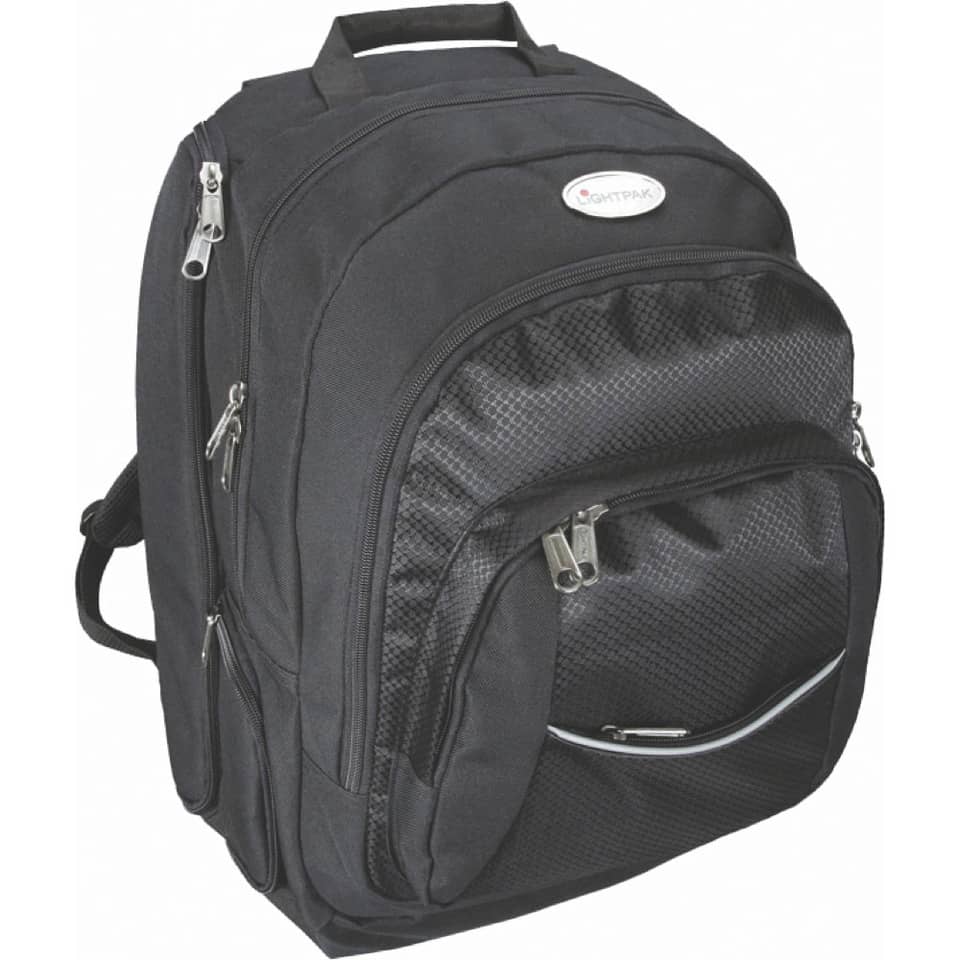 Zaino ventiquattrore portacomputer Lightpak ADVANTAGE in nylon 49x35x23 cm fino a 17" nero - 46090