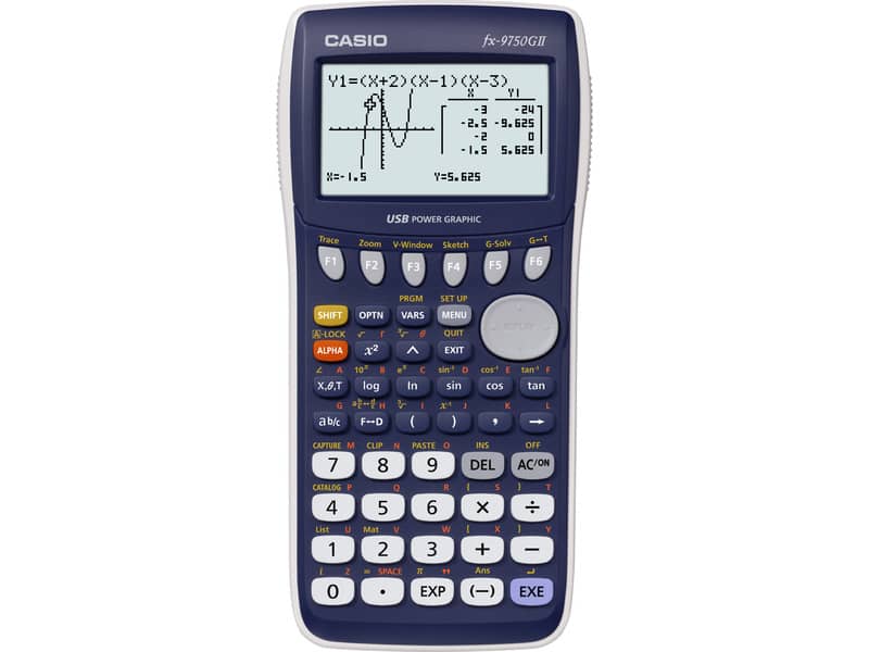 Calcolatrice grafica CASIO FX-9750GII monocromatica, senza CAS. Ammessa alla Maturità. Blu scuro - FX-9750G II