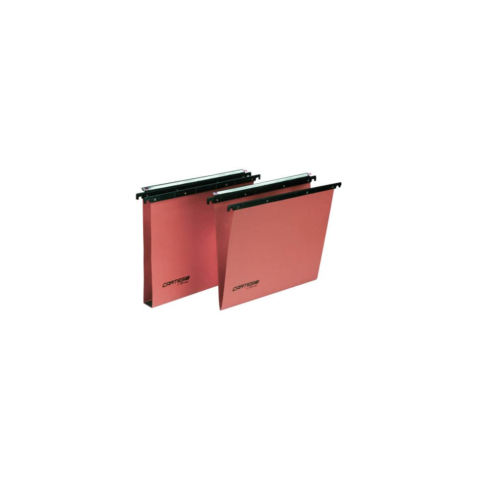 Cartelle sospese orizzontali per cassetti CARTESIO PLUS 33 cm fondo U3 cm arancio Cf. 25 pz - 300/330 Link 3 -A2