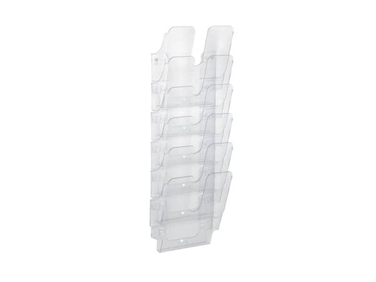 Espositore da parete DURABLE FLEXIPLUS 6 comparti A4 polistirolo trasparente 24,7x10x108 cm - 1700008401