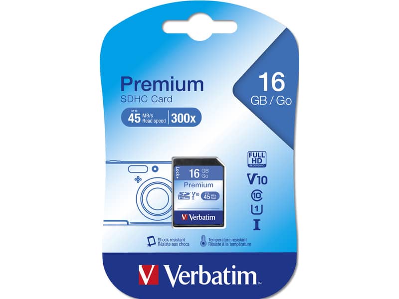 Flash Memory Card SDHC Verbatim 16 GB  43962