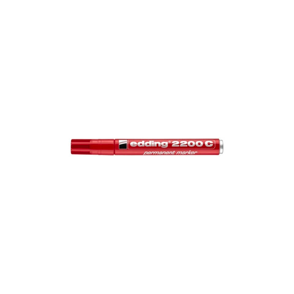 Marcatore permanente edding 2200 C punta scalpello 1-5 mm rosso 4-2200C002