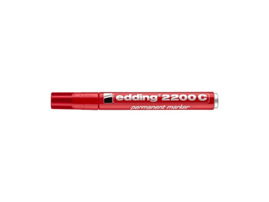 Marcatore permanente edding 2200 C punta scalpello 1-5 mm rosso 4-2200C002