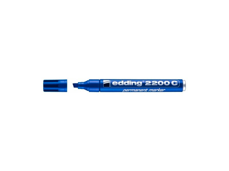 Marcatore permanente edding 2200 C punta scalpello 1-5 mm blu 4-2200C003