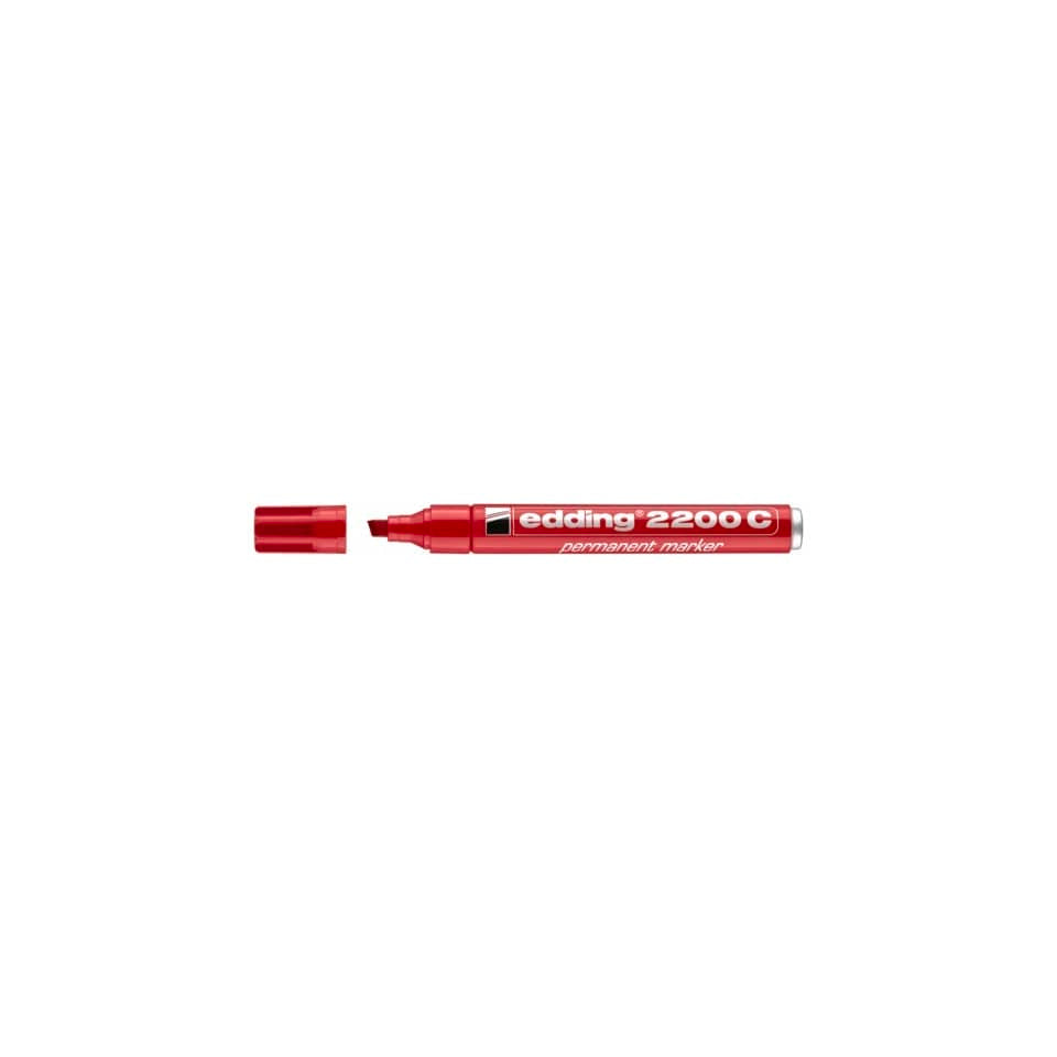 Marcatore permanente edding 2200 C punta scalpello 1-5 mm rosso 4-2200C002