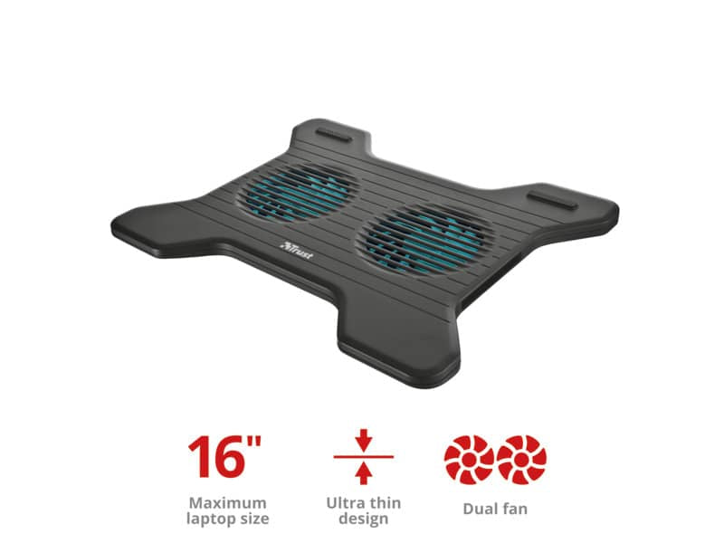 Supporto per laptop Trust Xstream Breeze con 2 ventole nero 17805