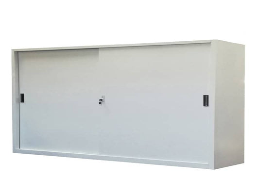 Armadio basso metallico KUBO ante scorrevoli 2 vani/2 ripiani 150x45x90 cm grigio - SB 150