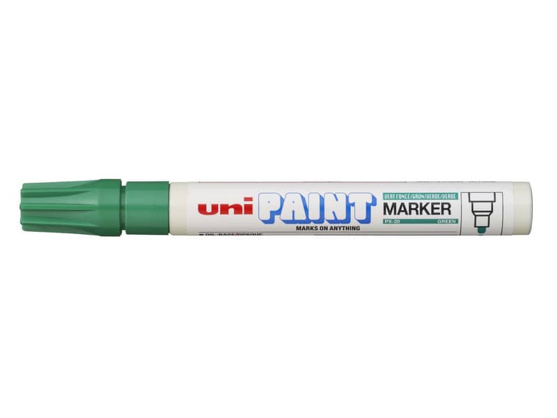Marcatore permanente PAINT punta tonda 2,8 mm VERDE SCURO M PX20 VS