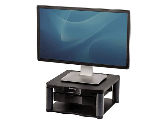 Supporto FELLOWES Premium Plus per monitor plastica riciclata grafite 34,3x33,3x6,4-16,5 cm - 9169501