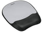 Tappetino mouse con poggiapolsi FELLOWES Memory Foam - argento 27,6x23,2x3,2 cm - 9175801