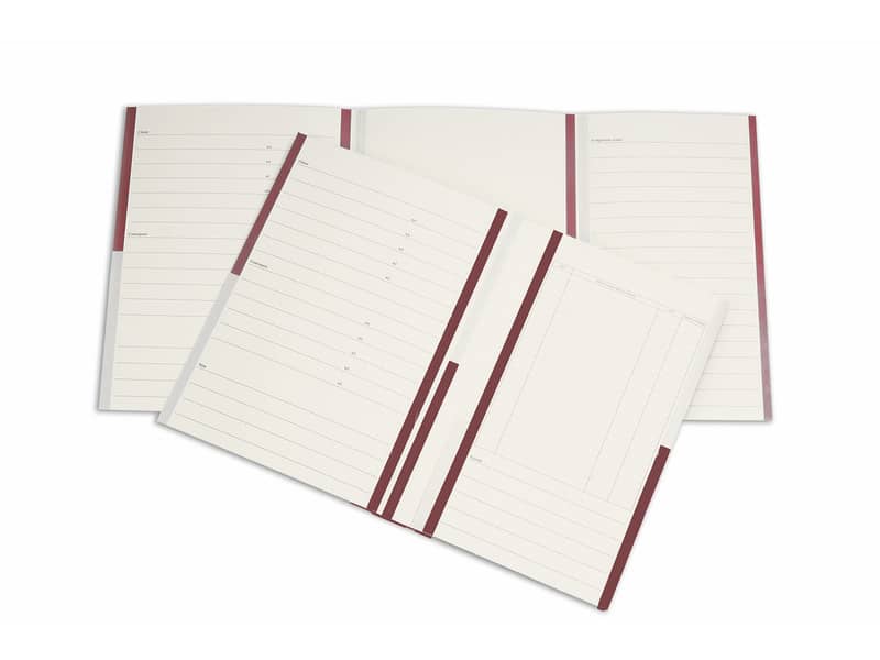 Cartelline a 2 lembi 4Pro A4 in carta schedografica 270 g/m² dorso 3 cm rosso conf. da 20 pezzi - 7015 02