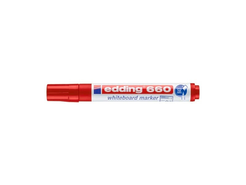 Marcatore per lavagne bianche edding 660 punta conica 1,5-3 mm rosso 4-660002