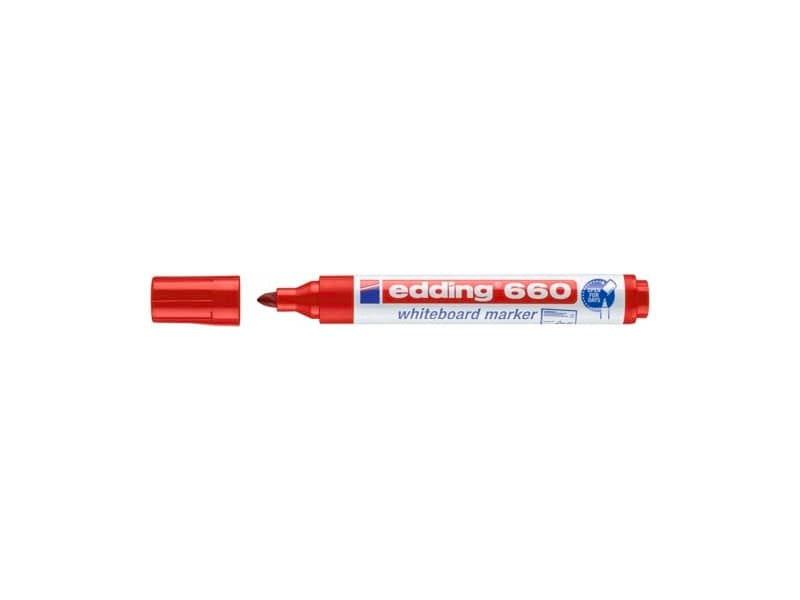 Marcatore per lavagne bianche edding 660 punta conica 1,5-3 mm rosso 4-660002