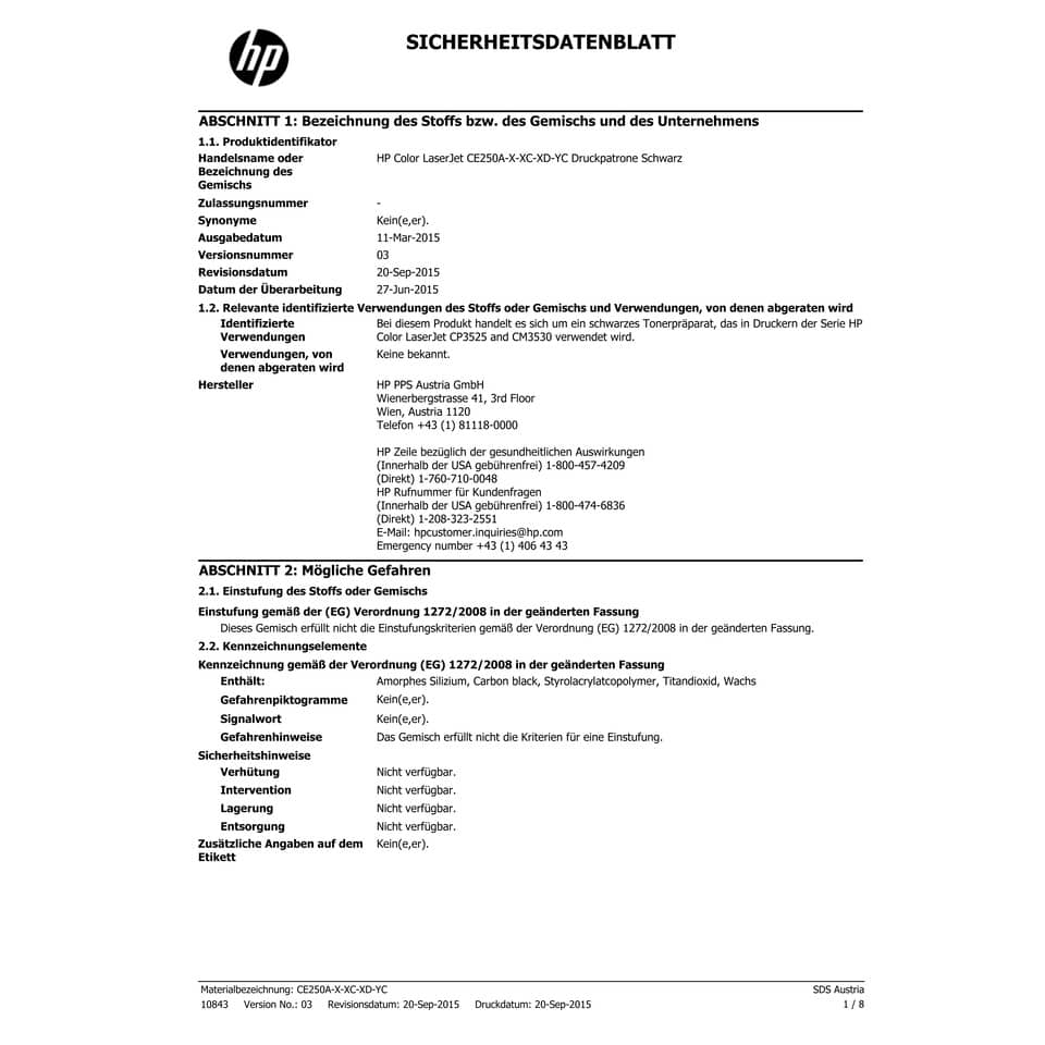 Toner alta capacità HP nero  CE250X